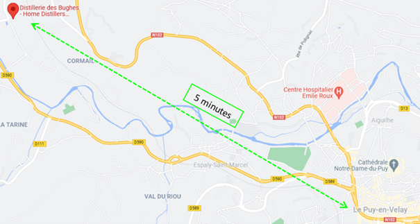 carte distillerie des bughes